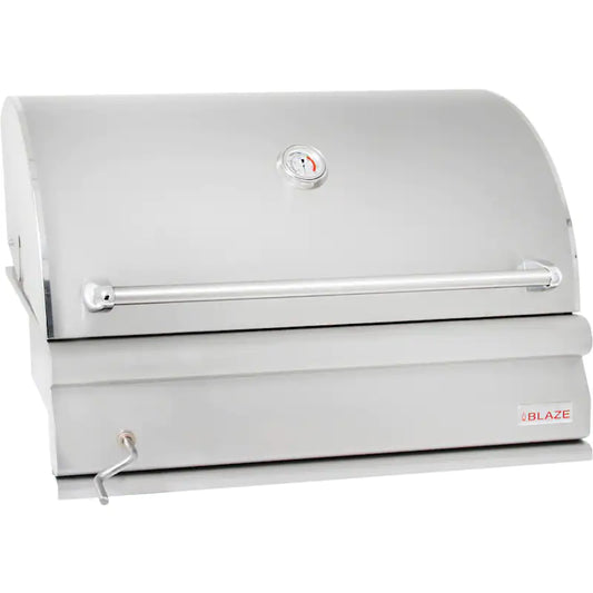 Blaze 32-Inch Built-In Stainless Steel Charcoal Grill With Adjustable Charcoal Tray – BLZ-4-CHAR